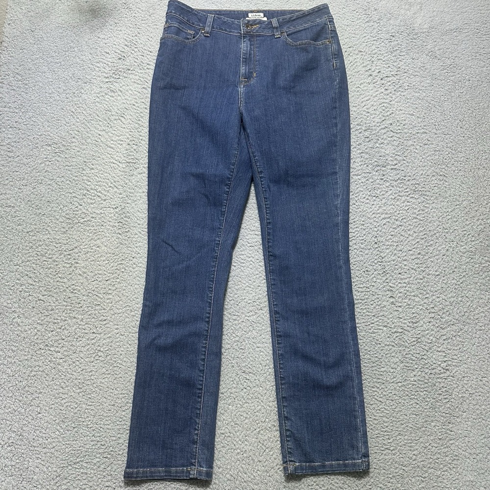 L.L. Bean Jeans Women's Size 10 Blue‎ Denim Classic Fit Hi-Rise Stretch